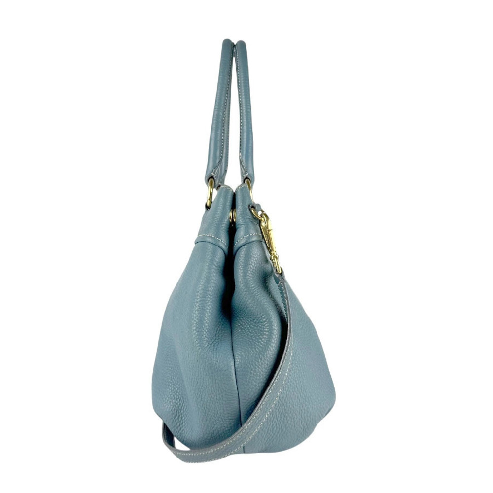 Prada Handbag Shoulder Turquoise Bag Leather Blue